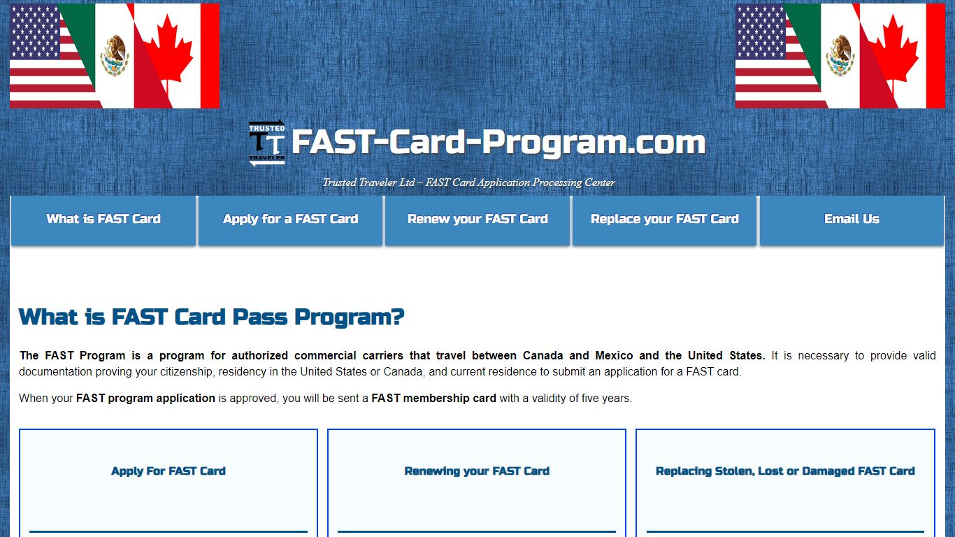 FAST Card Program | Secure Trade for Commercial Vehicles